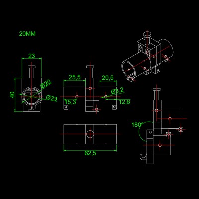 RJXHOBBY 1pcs 12/20/25/30mm CNC Folding Arm Tube Joint FPV System multirotor UAV Drone Spare Parts