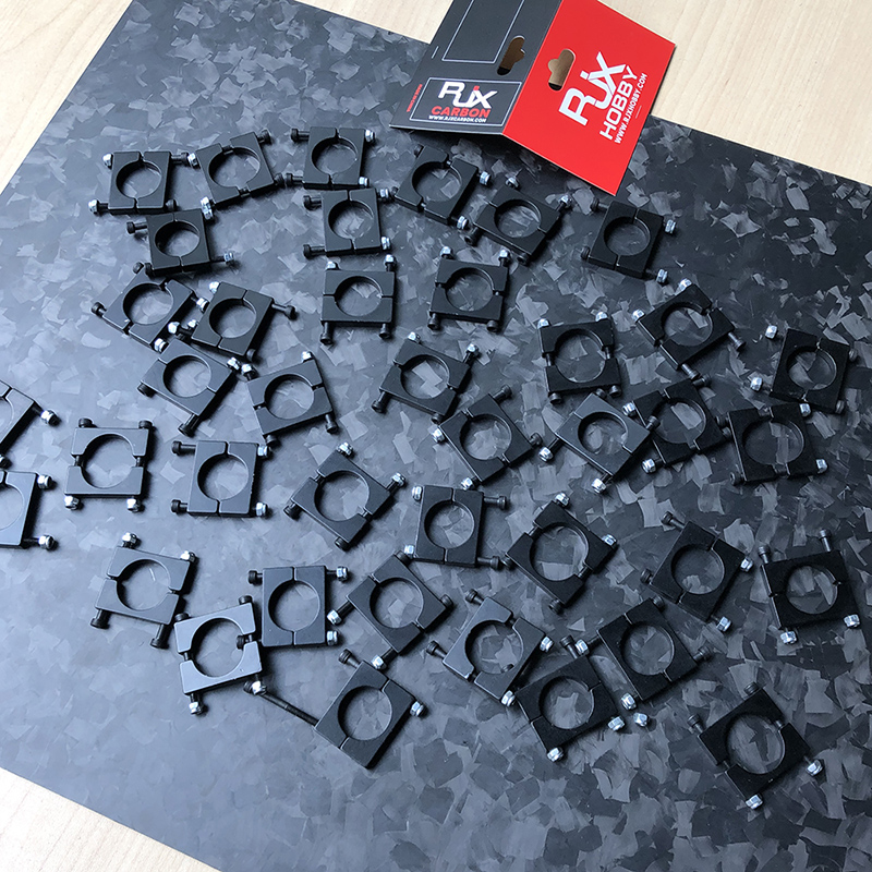 RJXHOBBY 1pcs 8/10/12/14/16/18/20/22/25/28/30/35/40mm Pipe clamps for carbon fiber tube/Aluminum tube clips carbon tube clip 