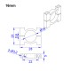 RJX 12/16/20/25mm Pipe clamps for carbon fiber tube/Aluminum tube clips carbon tube clip pipe clamp