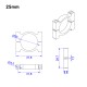 RJX 12/16/20/25mm Pipe clamps for carbon fiber tube/Aluminum tube clips carbon tube clip pipe clamp