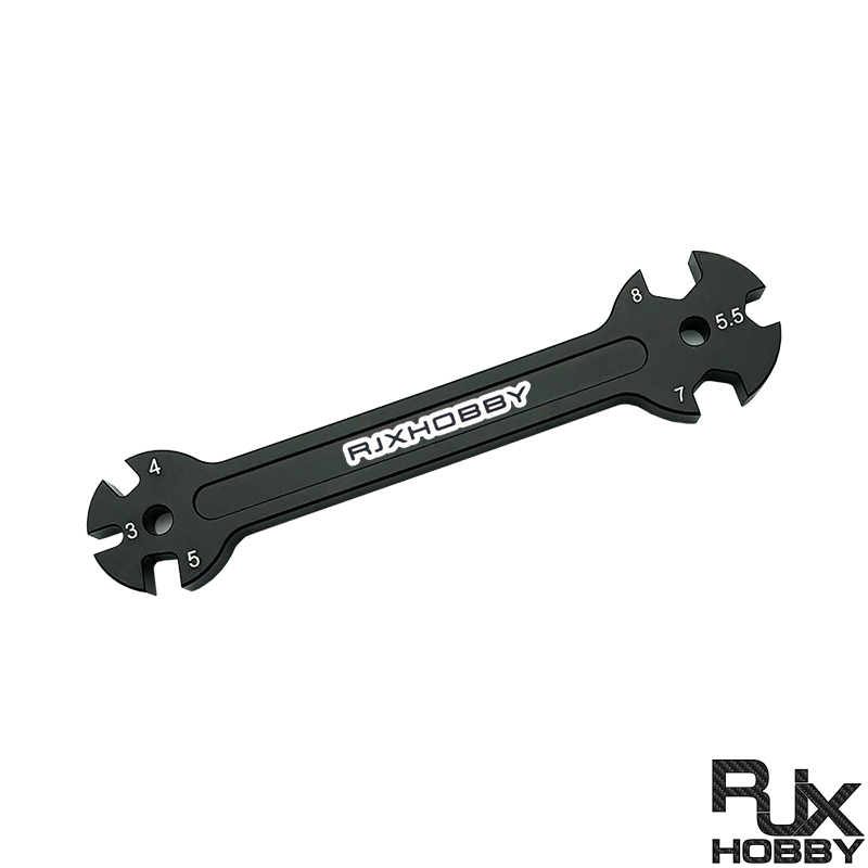  RJXHOBBY 6 in 1 RC Hudy Special Tool Wrench 3/4/5/5.5/7/8MM for Turnbuckles & Nuts