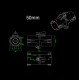 RJXHOBBY 1pcs 30/40/45/50mm Folding Arm Carbon Tube Connector Pipe Fixture Frame Fold Piece for RC Plant Agriculture UAV Drone