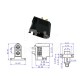 RJXHOBBY 4pcs XT60C-M Plug Male XT60 Connector With Mounting Bracket Black 