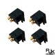 RJXHOBBY 4pcs XT60C-M Plug Male XT60 Connector With Mounting Bracket Black 