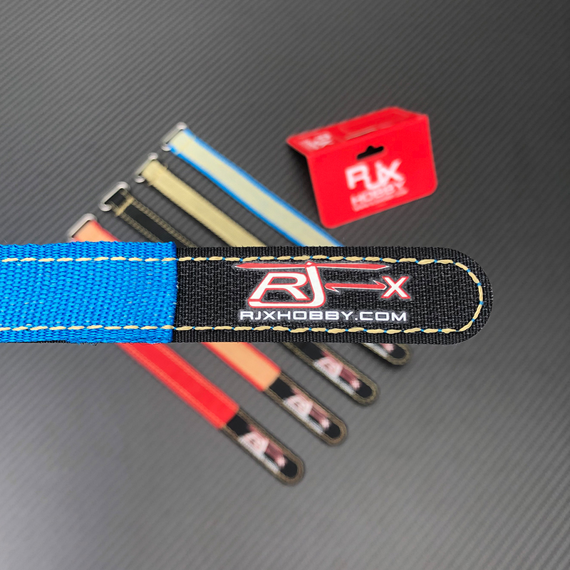 RJXHOBBY 2pcs Zinc Alloy Seamless Buckle Kevlar Battery Strap(Width: 20mm Length:200 -1000mm )
