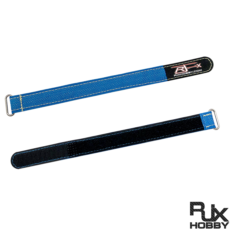 RJXHOBBY 2pcs Zinc Alloy Seamless Buckle Kevlar Battery Strap(Width: 16mm Length: 150-1000mm ）