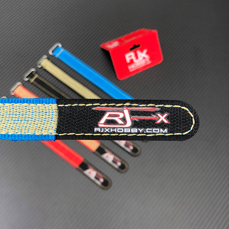 RJXHOBBY 2pcs Zinc Alloy Seamless Buckle Kevlar Battery Strap(Width: 20mm Length: 200-1000mm ）