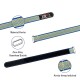 RJXHOBBY 2pcs Zinc Alloy Seamless Buckle Kevlar Battery Strap(Width: 20mm Length: 200-1000mm ）