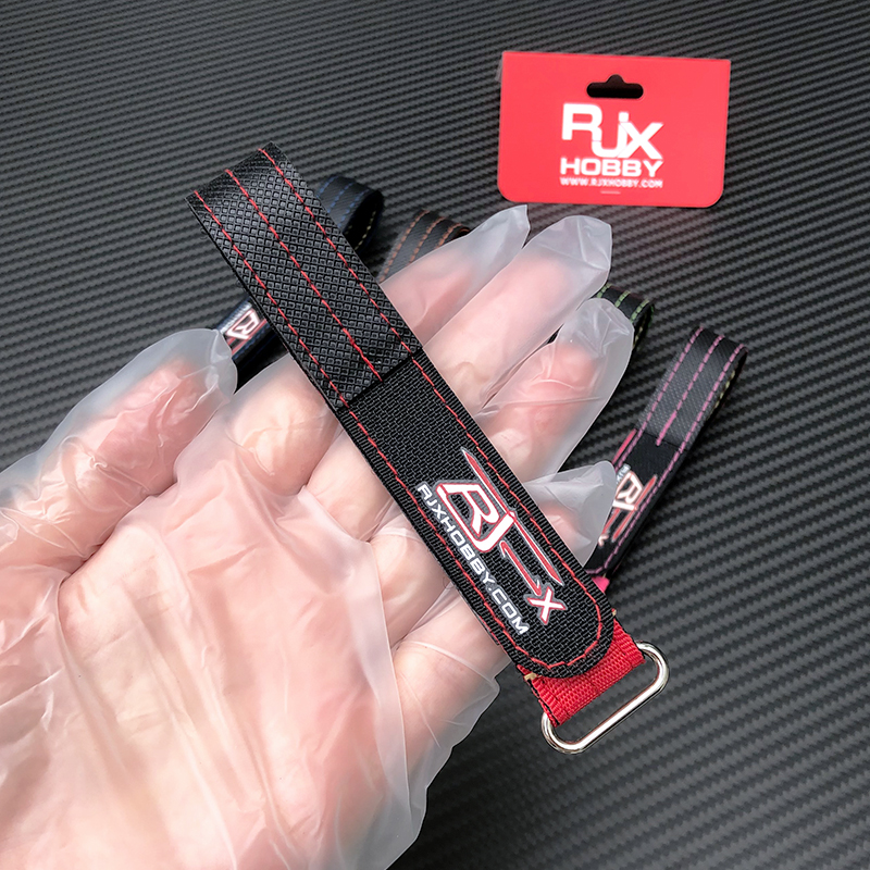 RJXHOBBY 2pcs Kevlar Battery Strap Kevlar Stitching Rubber Grip and Zinc Alloy Seamless Buckle(Width: 20mm Length: 200-400mm)