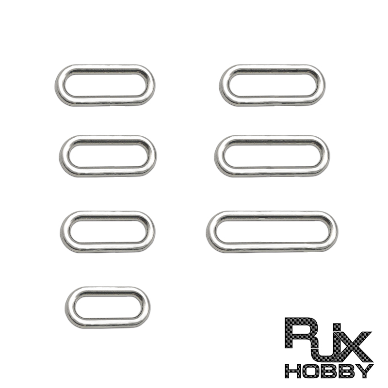 RJX 50pcs Sliver zinc alloy Metal battery strap Buckle