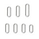 RJX 50pcs Sliver zinc alloy Metal battery strap Buckle