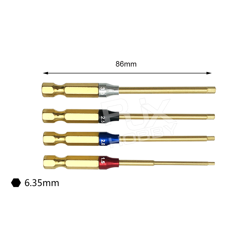 RJX 6.35mm Hex Sets 1.5mm 2.0mm 2.5mm 3.0mm