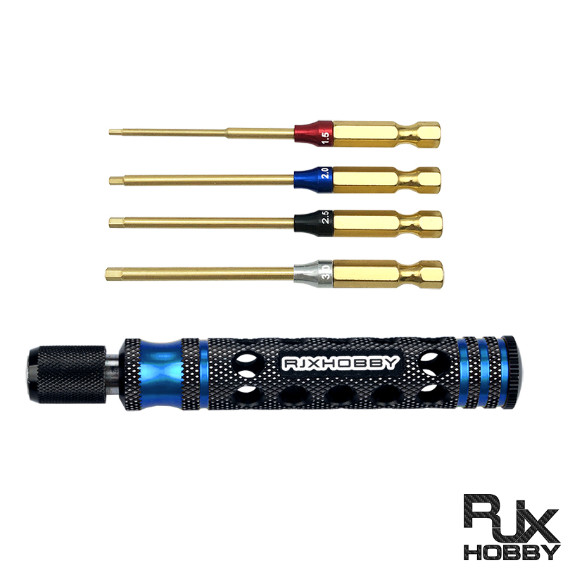 RJX 6.35mm 4 in1 Hex Screwdriver 1.5 2.0 2.5 3.0mm for RC Car helicopter FPV
