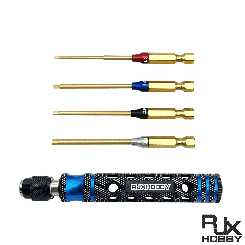 RJX 6.35mm 4 in1 Hex Screwdriver 1.5 2.0 2.5 3.0mm for RC Car helicopter FPV