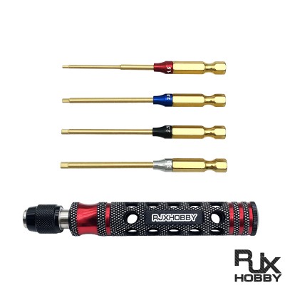 RJX 6.35mm 4 in1 Hex Screwdriver 1.5 2.0 2.5 3.0mm for RC Car helicopter FPV