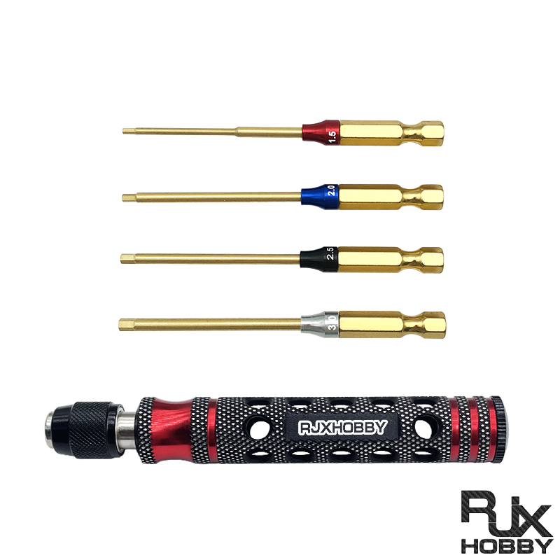 RJX 6.35mm 4 in1 Hex Screwdriver 1.5 2.0 2.5 3.0mm for RC Car helicopter FPV