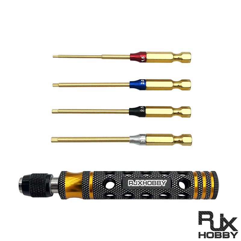 RJX 6.35mm 4 in1 Hex Screwdriver 1.5 2.0 2.5 3.0mm for RC Car helicopter FPV