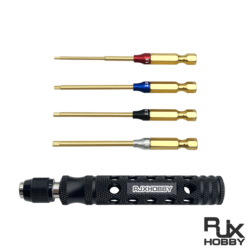 RJX 6.35mm 4 in1 Hex Screwdriver 1.5 2.0 2.5 3.0mm for RC Car helicopter FPV