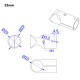 RJX 1pcs 12mm/16mm/20mm/25mm/30mm Aluminum Landing Gear Tee Tripo for Carbon Fiber Tube Agriculture Drone UAV
