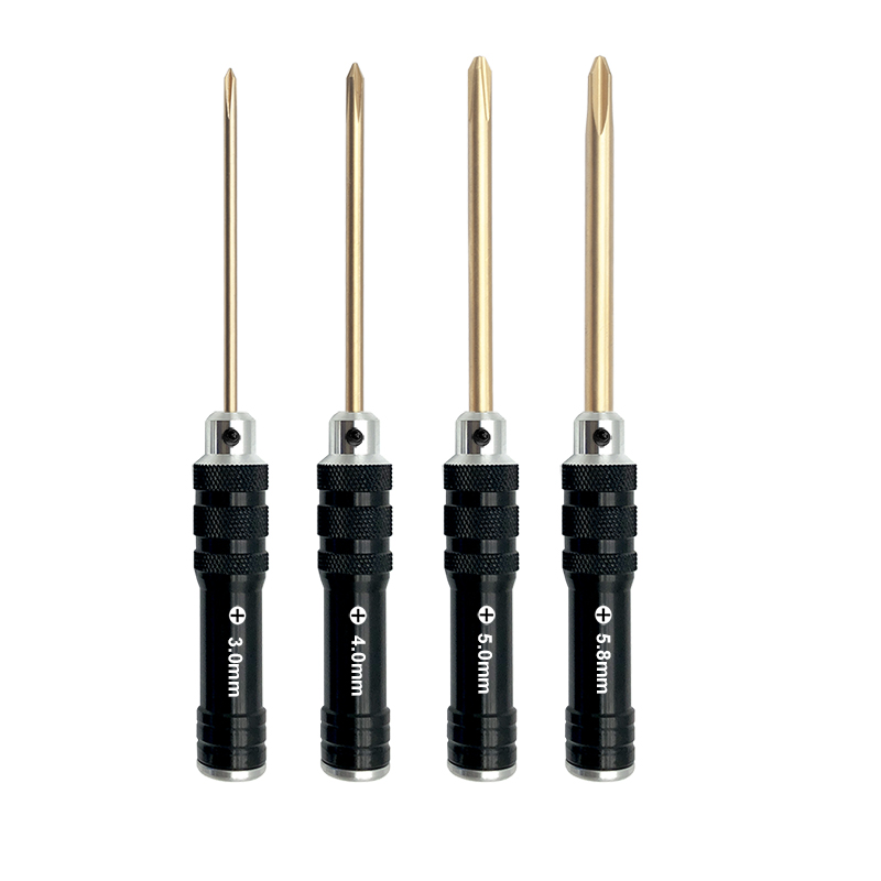 RJX 4pcs Phillips Screwdriver Tools Kit Set 3.0mm 4.0mm 5.0mm 5.8mm for RC FPV Car Boat Airplane