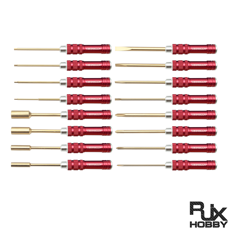 RJXHOBBY Hex /Nut/ Phillips/ Flat Screwdriver 16 pcs kits 
