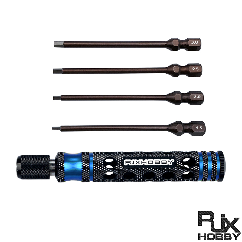RJX 6.35mm 4 in1 Hex Screwdriver 1.5 2.0 2.5 3.0mm for RC Car helicopter FPV