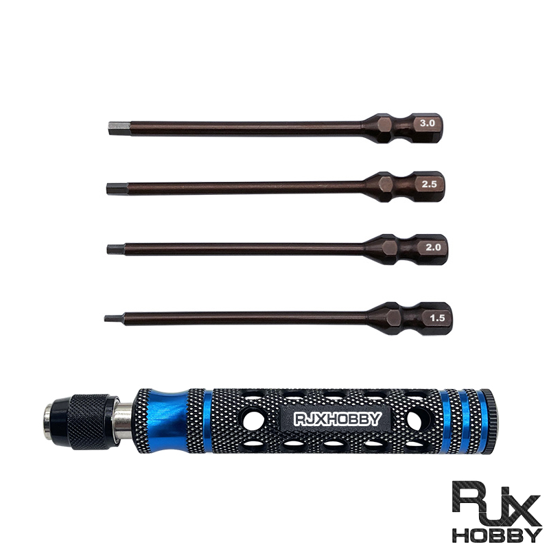 RJX 6.35mm 4 in1 Hex Screwdriver 1.5 2.0 2.5 3.0mm for RC Car helicopter FPV