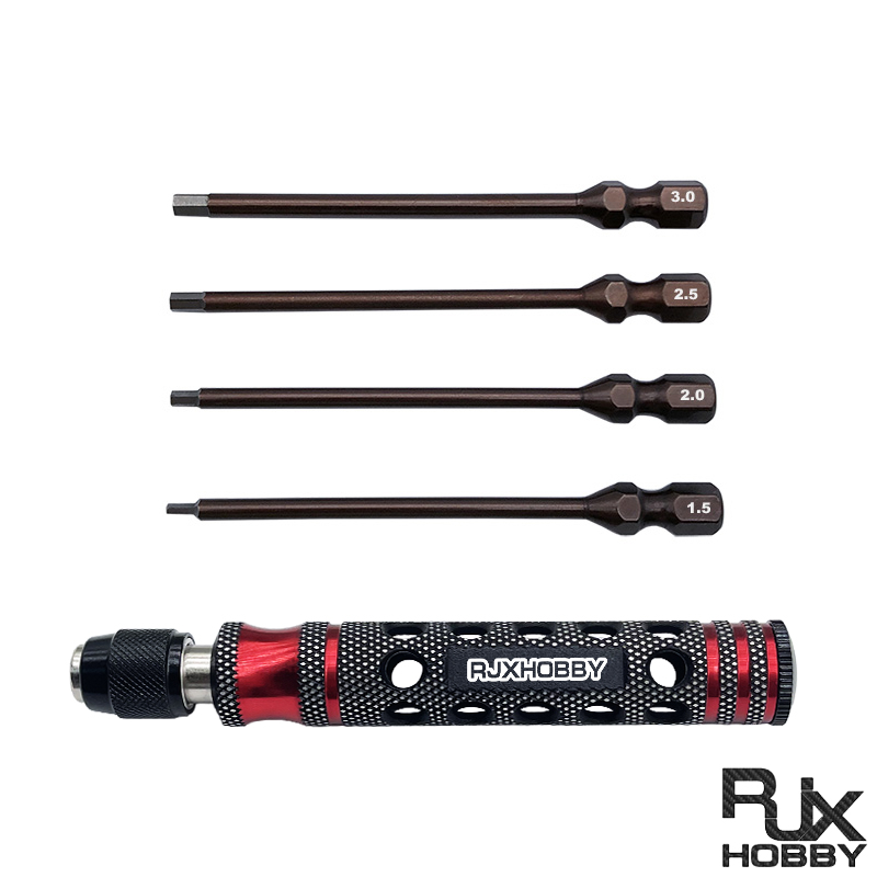 RJX 6.35mm 4 in1 Hex Screwdriver 1.5 2.0 2.5 3.0mm for RC Car helicopter FPV