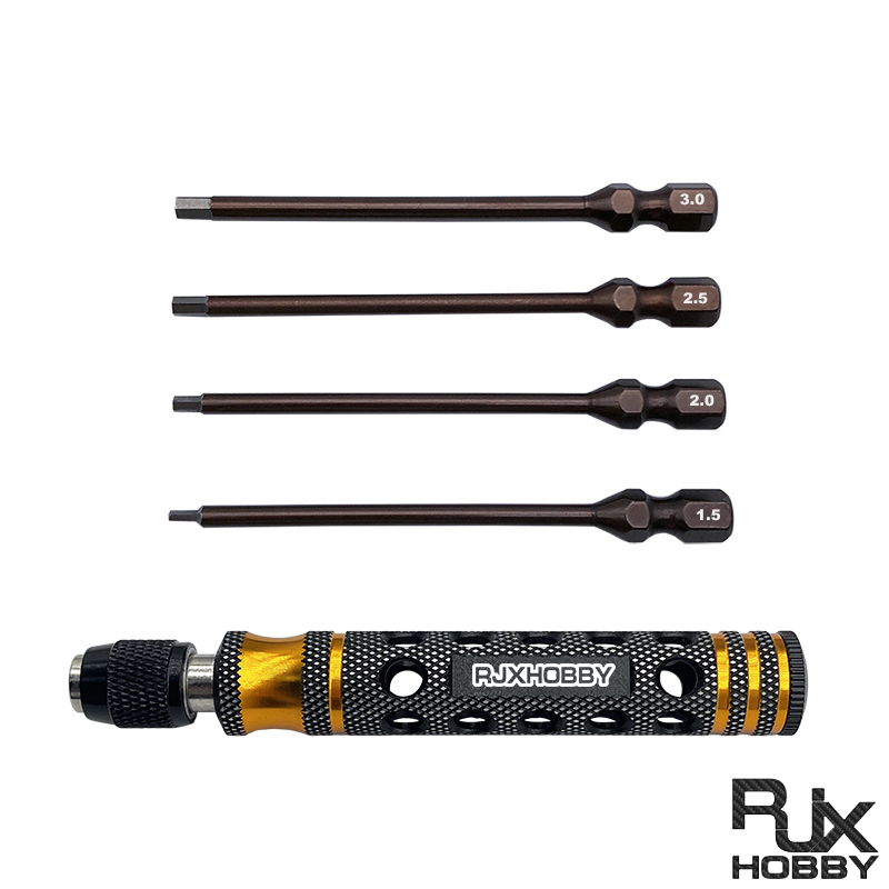 RJX 6.35mm 4 in1 Hex Screwdriver 1.5 2.0 2.5 3.0mm for RC Car helicopter FPV