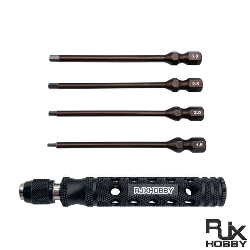 RJX 6.35mm 4 in1 Hex Screwdriver 1.5 2.0 2.5 3.0mm for RC Car helicopter FPV