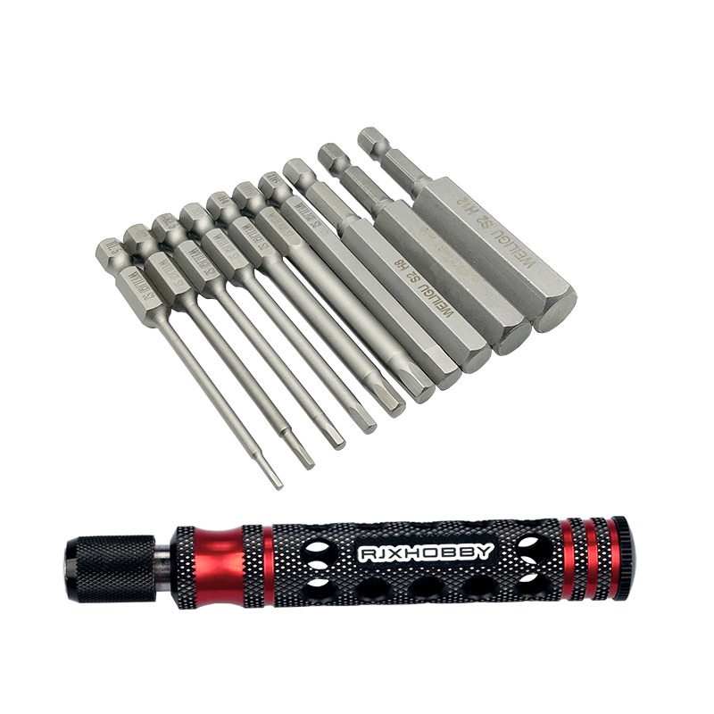 RJX 10PCS  1/4 Inch 6.35mm Length75mm  H1.5,H2,H2.5, H3, H4, H5, H6, H8, H10,H12  Hex Shank Magnetic Hexagon Screwdriver