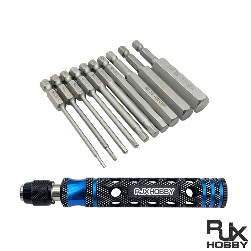 RJX 10PCS  1/4 Inch 6.35mm Length75mm  H1.5,H2,H2.5, H3, H4, H5, H6, H8, H10,H12  Hex Shank Magnetic Hexagon Screwdriver