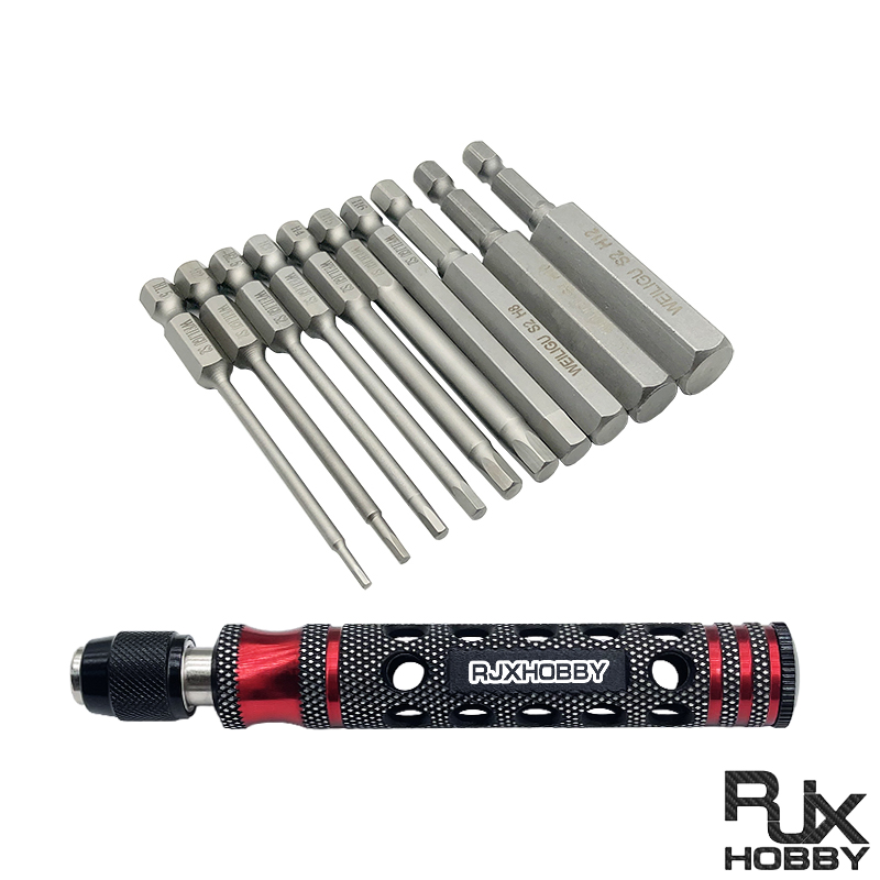 RJX 10PCS  1/4 Inch 6.35mm Length75mm  H1.5,H2,H2.5, H3, H4, H5, H6, H8, H10,H12  Hex Shank Magnetic Hexagon Screwdriver