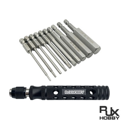 RJX 10PCS  1/4 Inch 6.35mm Length75mm  H1.5,H2,H2.5, H3, H4, H5, H6, H8, H10,H12  Hex Shank Magnetic Hexagon Screwdriver