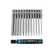 RJXHOBBY 12pcs 1/4 Inch 6.35mm Length 75mm Plum Magnetic Screw Driver Bits Sets T5 T6 T7 T8 T9 T10 T15 T20 T25 T27 T30 T40 Hex Shank