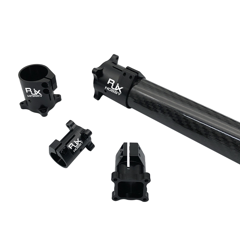 RJXHOBBY 1pcs 90° D16 20 25 30 35 40mm Landing Gear Vertical Mount Base Nozzle Connecting Rod Fixing Parts for RC UAV Drone