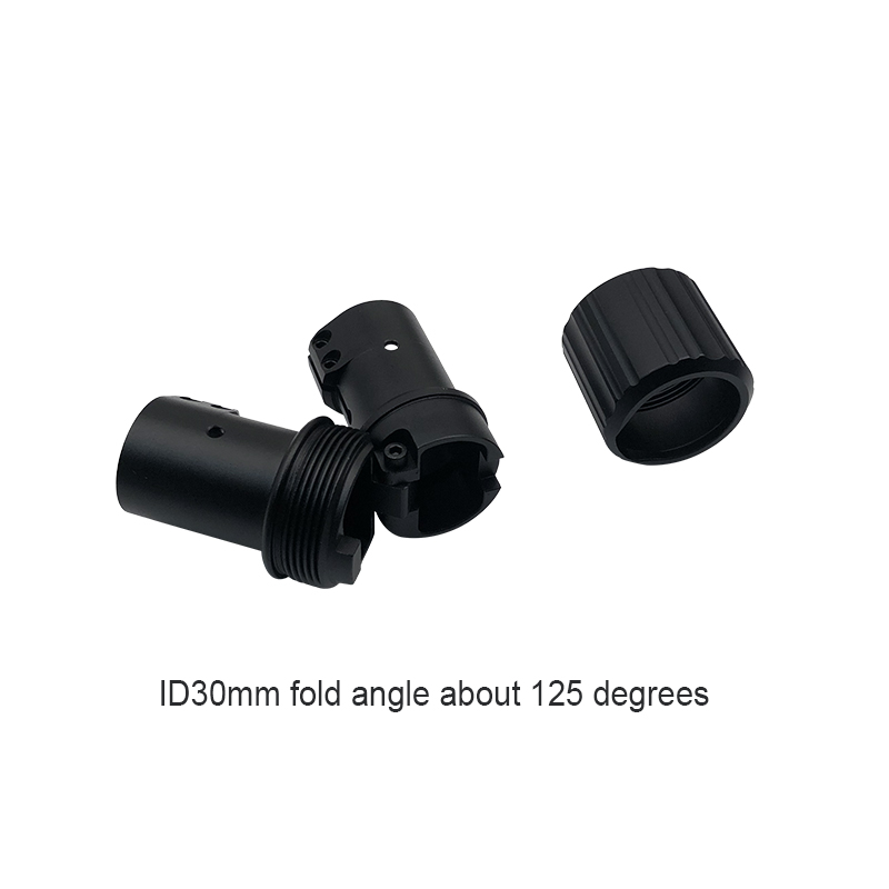 RJX 1PCS 30mm/35mm/40mm/45mm Folding Arm Carbon Tube Connector Clip Self-lock Folding Rack Parts for RC Agriculture UAV Drone