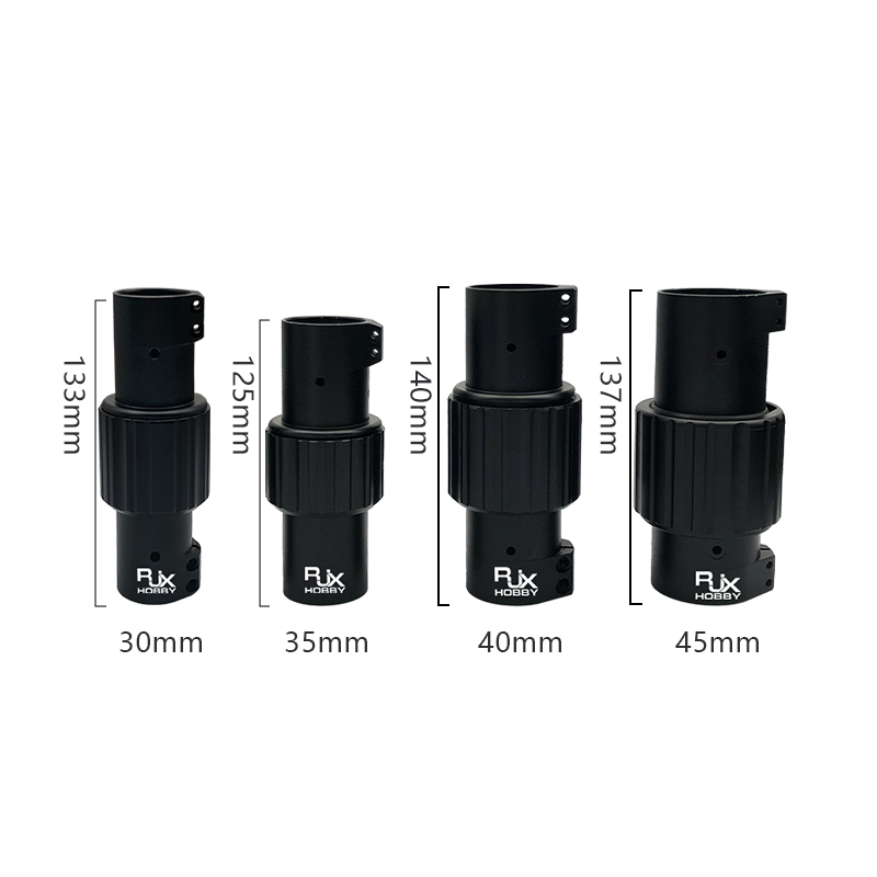 RJX 1PCS 30mm/35mm/40mm/45mm Folding Arm Carbon Tube Connector Clip Self-lock Folding Rack Parts for RC Agriculture UAV Drone