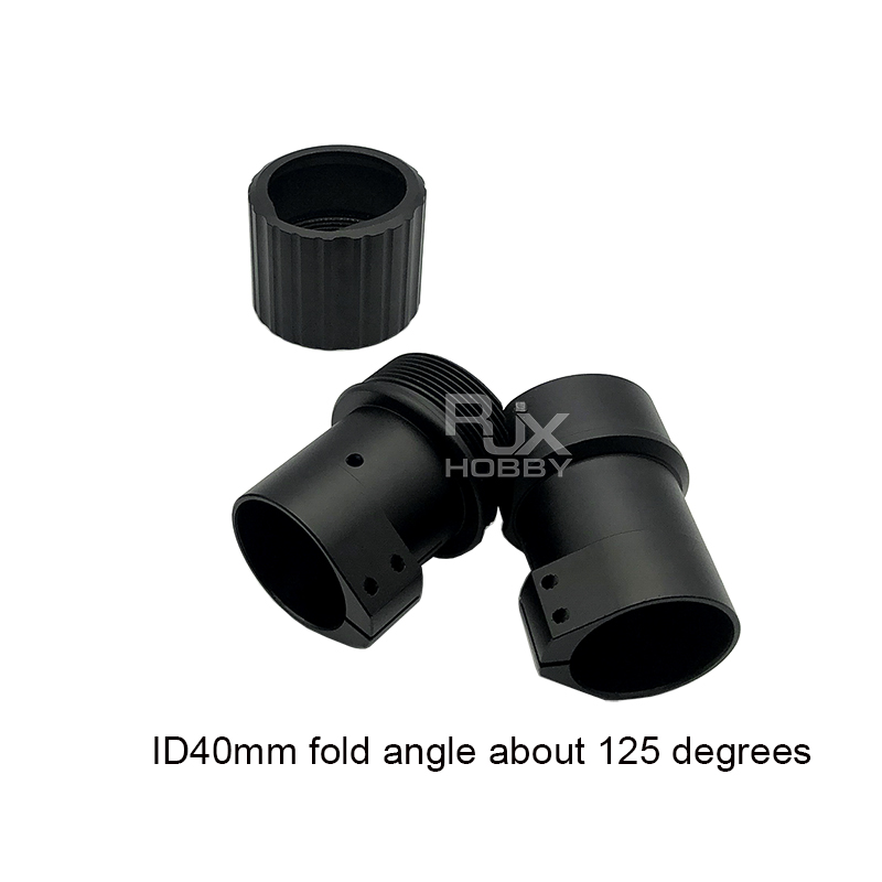 RJX 1PCS 30mm/35mm/40mm/45mm Folding Arm Carbon Tube Connector Clip Self-lock Folding Rack Parts for RC Agriculture UAV Drone