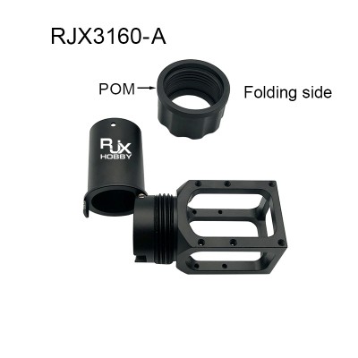 RJX 1pcs 30mm Aluminum CNC Folding Piece Arm Pipe Clamp Folding Pipe Holder Parts for Plant Agriculture UAV Drone Machine Arm