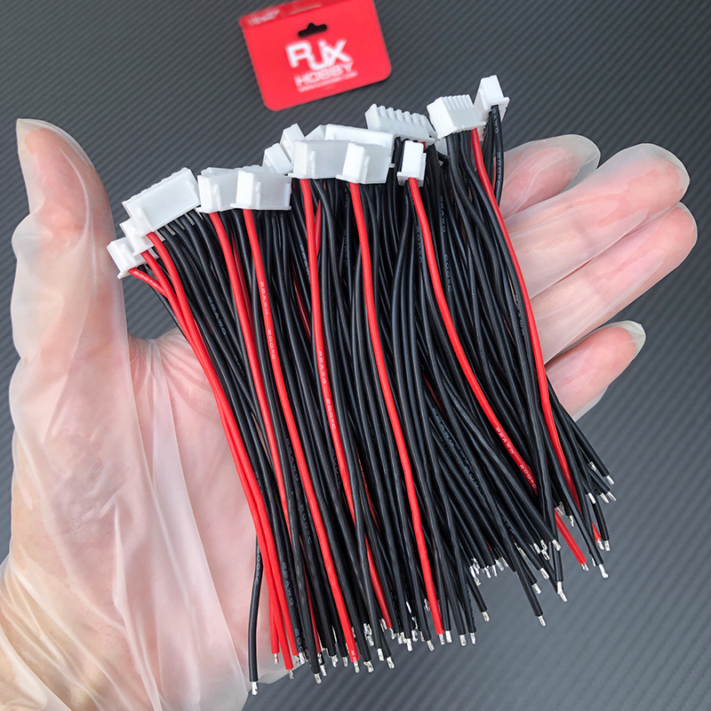 RJXHOBBY 5Pcs 10S 11S 12S 13S 14S 15S 16S 17S 22AWG Battery Balance Charger Silicone Cable Wire JST-XH Connector Balancer Cable