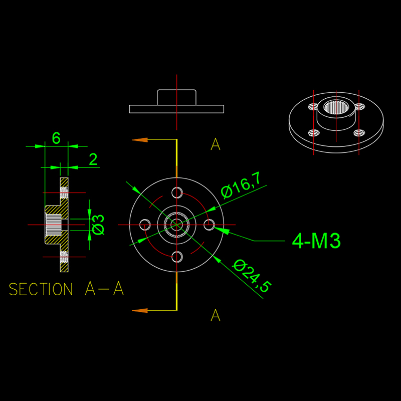 RJX Small disc 25T standard steering gear general metal rudder disk robot MG995 MG996 standard