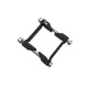 RJX Square Aluminum Tube Clamp for 25mm Square Carbon Fiber Tubes
