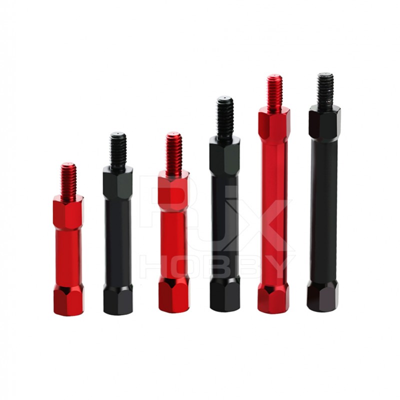 RJX 50pcs Single Head Hexagonal Aluminum Column Screw M3*10-40mm +6mm 