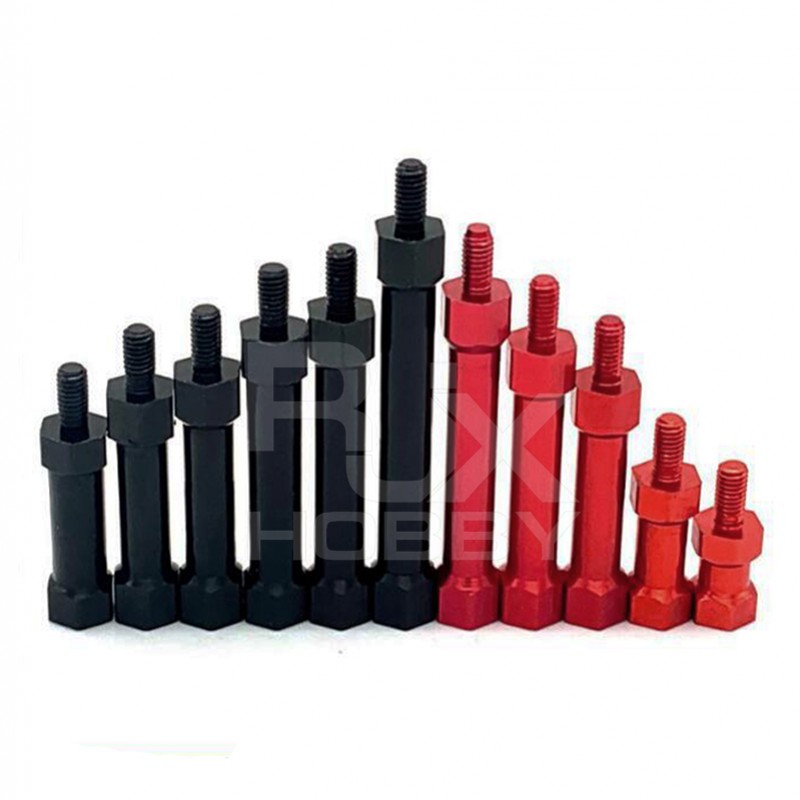 RJX 50pcs Single Head Hexagonal Aluminum Column Screw M3*10-40mm +6mm 
