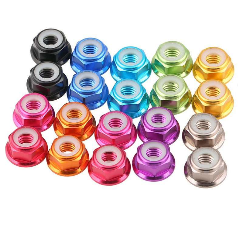 RJX 50pcs M2 M3 M4 M5 M6 Hex Flange Nut