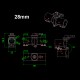 RJXHOBBY 1pcs CNC Aluminium 28 / 30 / 35 / 40mm Tube Arm Folding down Connector for Plant Protection UAV Multicopter