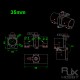 RJXHOBBY 1pcs CNC Aluminium 28 / 30 / 35 / 40mm Tube Arm Folding down Connector for Plant Protection UAV Multicopter