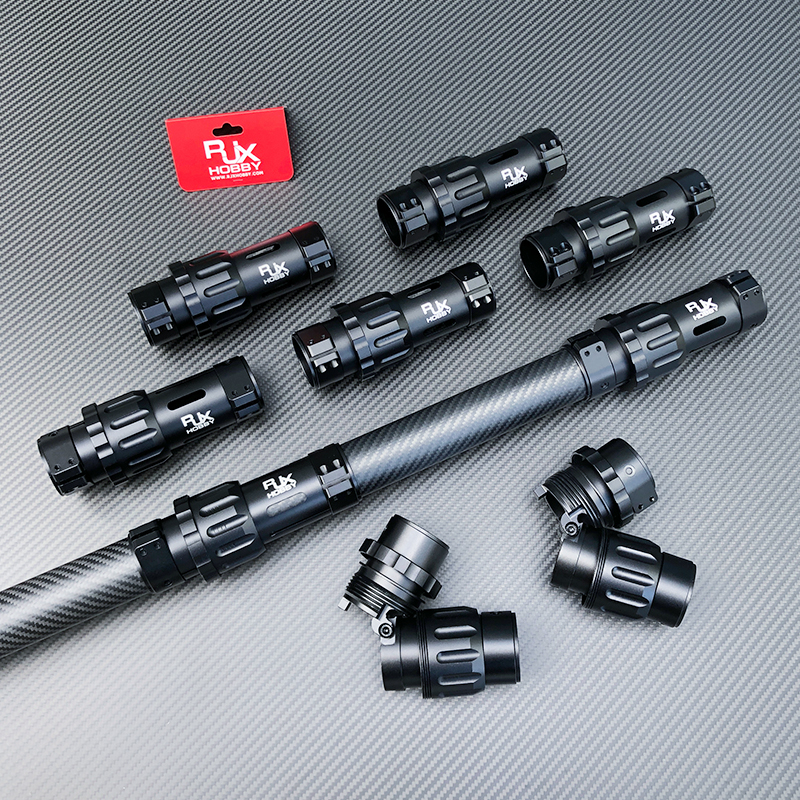 RJX 1PCS 30mm/40mm/50mm Folding Arm Carbon Tube Connector Clip Self-lock Folding Rack Parts for RC Agriculture UAV Drone