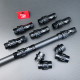 RJX 1PCS 30mm/40mm/50mm Folding Arm Carbon Tube Connector Clip Self-lock Folding Rack Parts for RC Agriculture UAV Drone